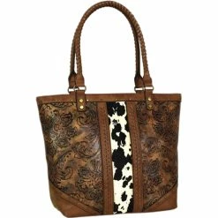 Best reviews of 🔥 Justin Tooled Tote With Brindle Trim 🎁