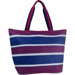 New 🤩 Magid Colored Stripe D Straw Beach Tote 🤩