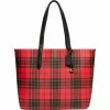 Best Pirce 🥰 Coach Box Program Plaid Print Highline Tote 👏