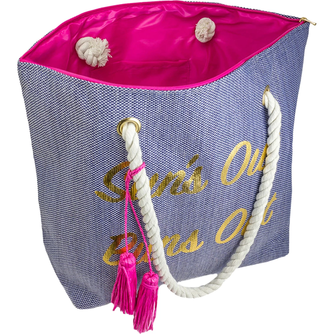 Hot Sale ๐ Magid Straw Beach Slogan Tote "Suns Out Buns Out" ๐ - Image 2