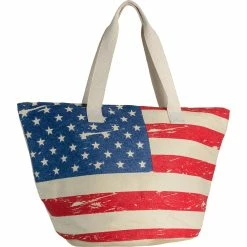 Discount 🔥 Magid American Flag Straw Beach Tote ⭐