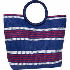 Flash Sale 🛒 Magid Straw Striped Tote With Circle Handles ⭐