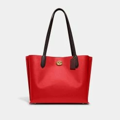 Discount 🛒 COACH Colorblock Leather Willow Tote ⌛