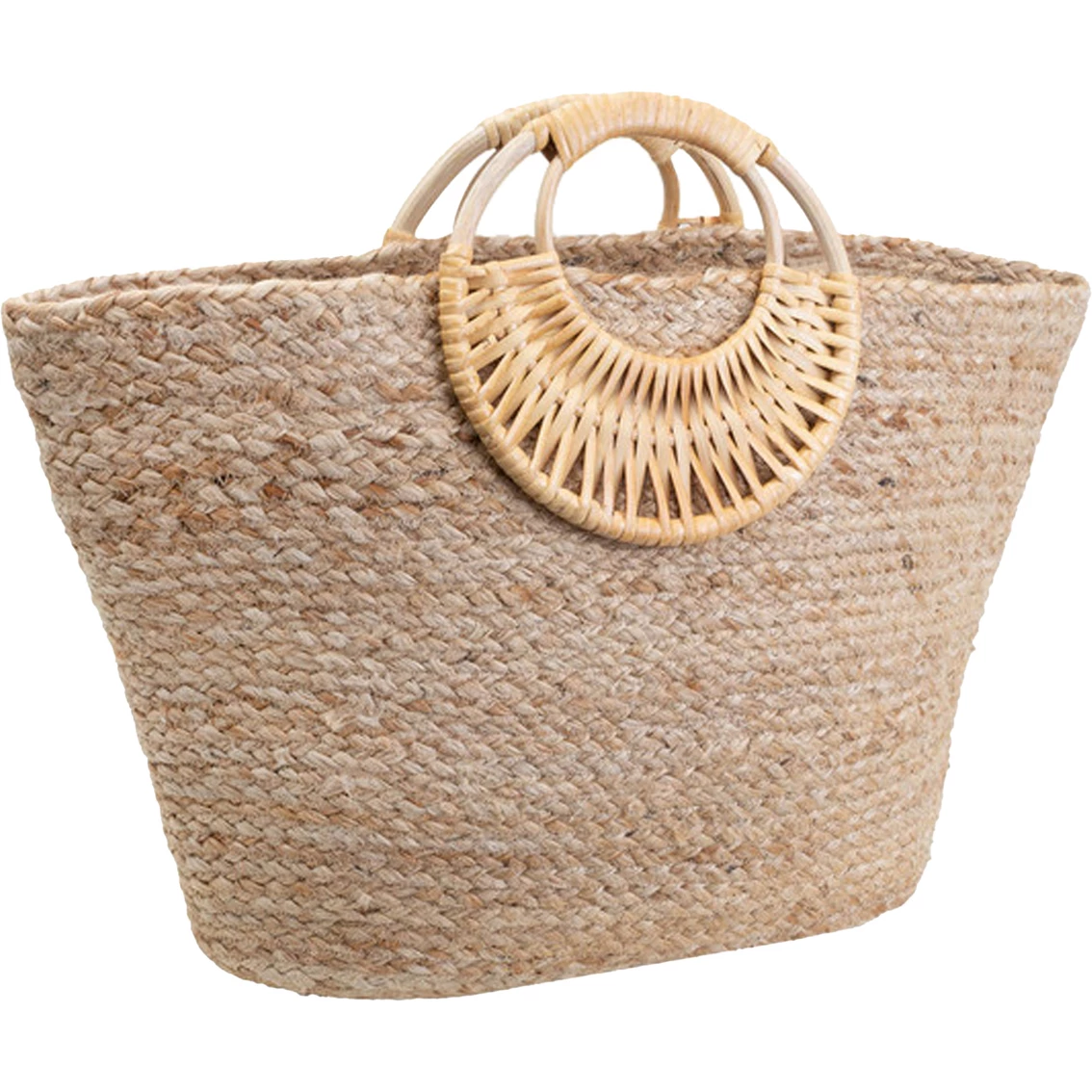 Discount ๐ Magid Straw Jute Tote With Wooden Top Handles ๐
