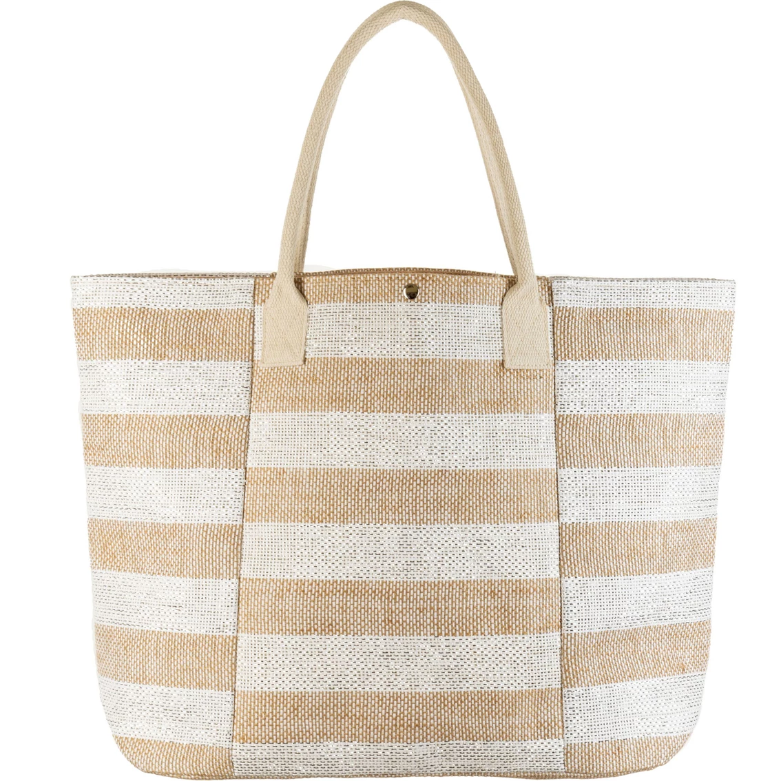 Buy ๐ Bay Sky Lurex Horizontal Stripe Tote โค๏ธ