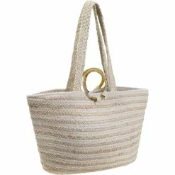 Flash Sale 👏 Magid Straw Jute & Rope Tote With Acrylic Top Handles 🌟