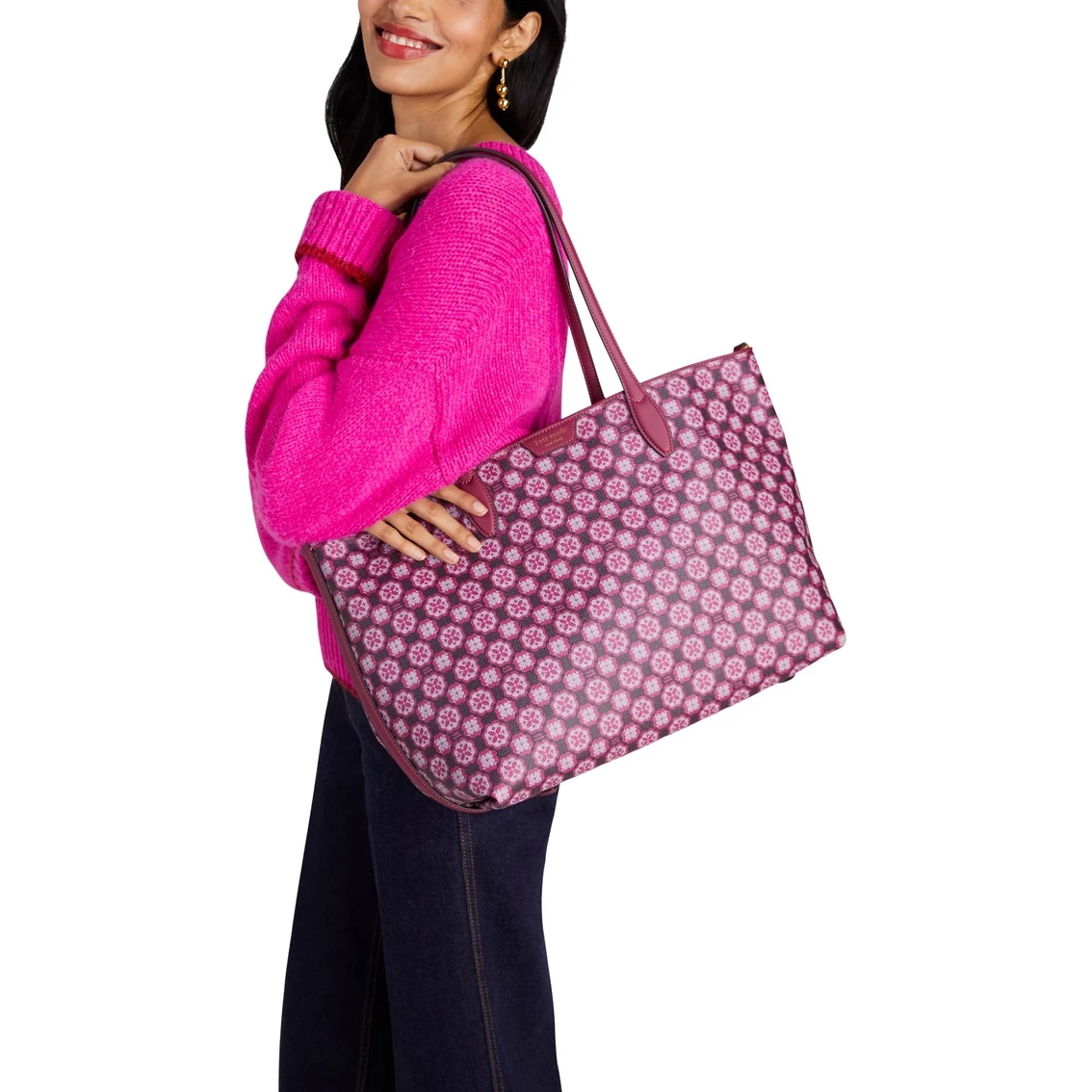 New ๐คฉ Kate Spade New York Spade Flower Monogram ๐งฅ Coated Canvas Sutton Medium Tote ๐ - Image 4