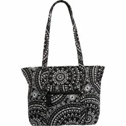 Cheap ๐ Vera Bradley Black Bandana Medallion Small Recycled Cotton Tote ๐