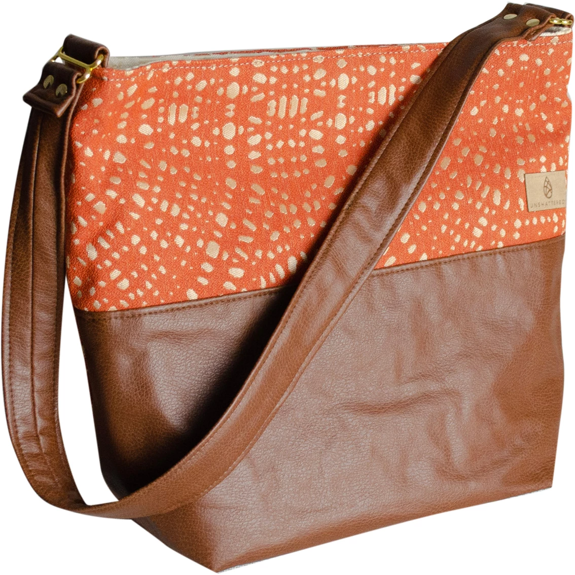 Wholesale ⭐ Unshattered Upcycled Dotted Orange Tote ❤️