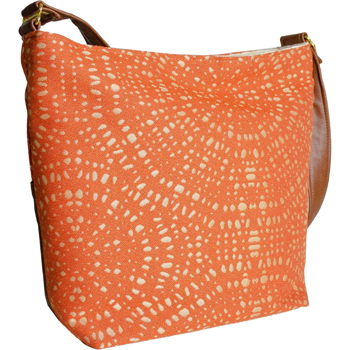 Wholesale ⭐ Unshattered Upcycled Dotted Orange Tote ❤️ - Image 2