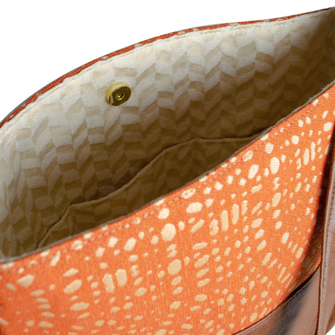 Wholesale ⭐ Unshattered Upcycled Dotted Orange Tote ❤️ - Image 3