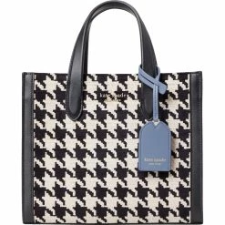 Coupon โจ Kate Spade New York Manhattan Houndstooth Chenille Fabric Small Tote ๐