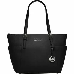 Cheapest ❤️ Michael Kors Jet Set Saffiano Leather Top Zip Tote Bag ⌛