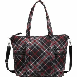 Budget 💯 Vera Bradley Paris Plaid Large Multi Strap Tote 💯