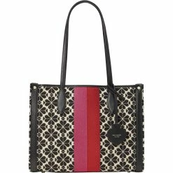 Discount ๐งจ Kate Spade New York Flower Jacquard Stripe Market Medium Tote ๐