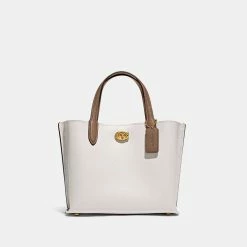 Outlet 😀 COACH Signature Leather Willow 24 Tote 🤩